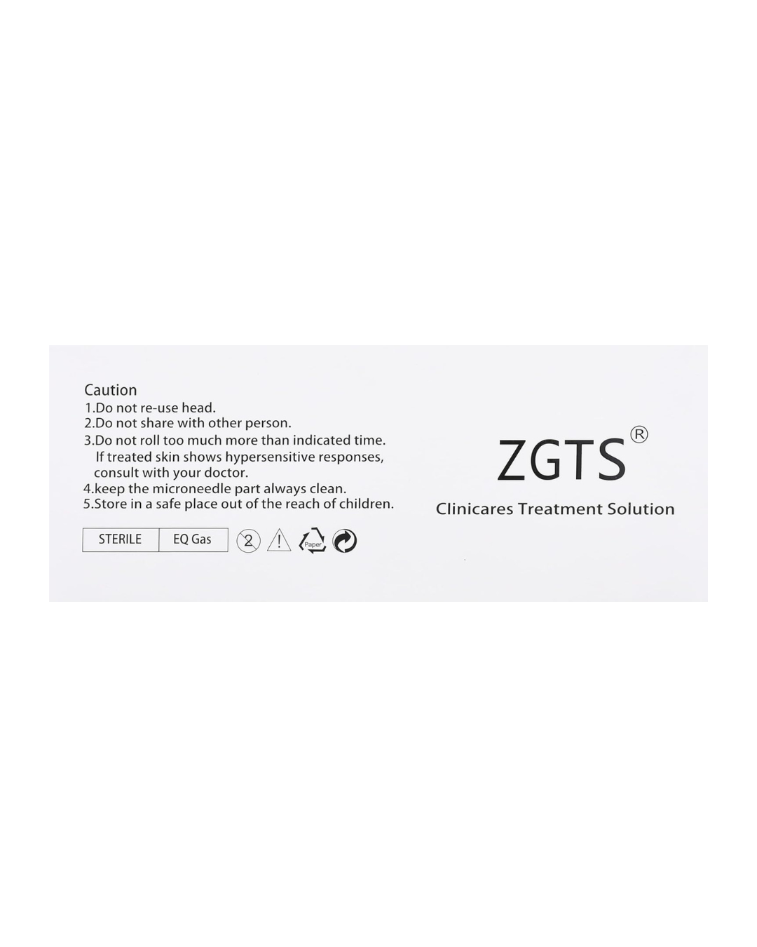 Packaging with text on a white background
