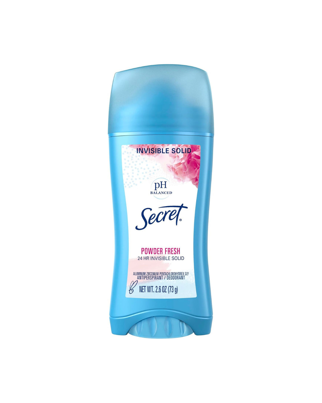 Secret Invisible Solid deodorant stick on a white background