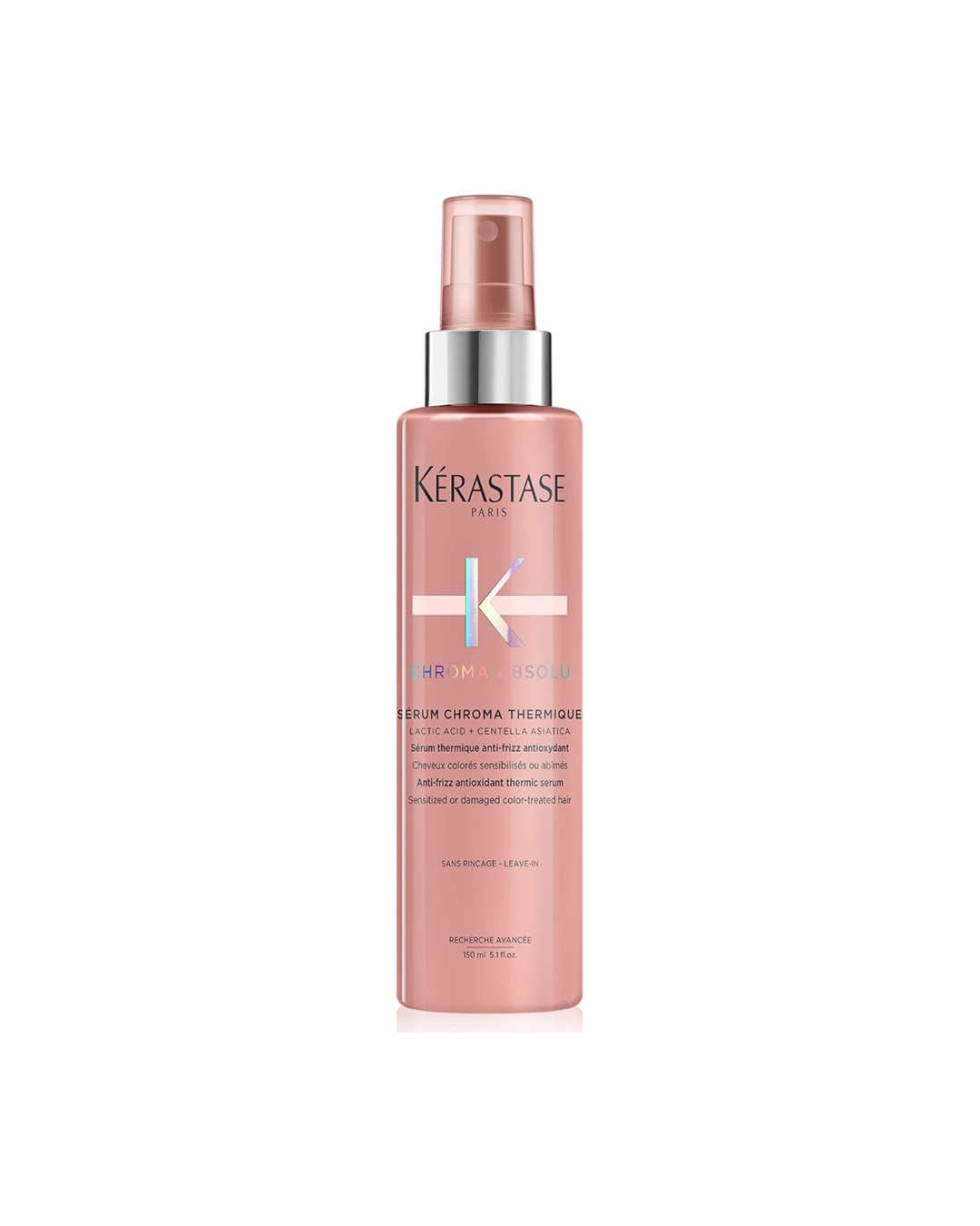 Kérastase hair care product bottle on a white background