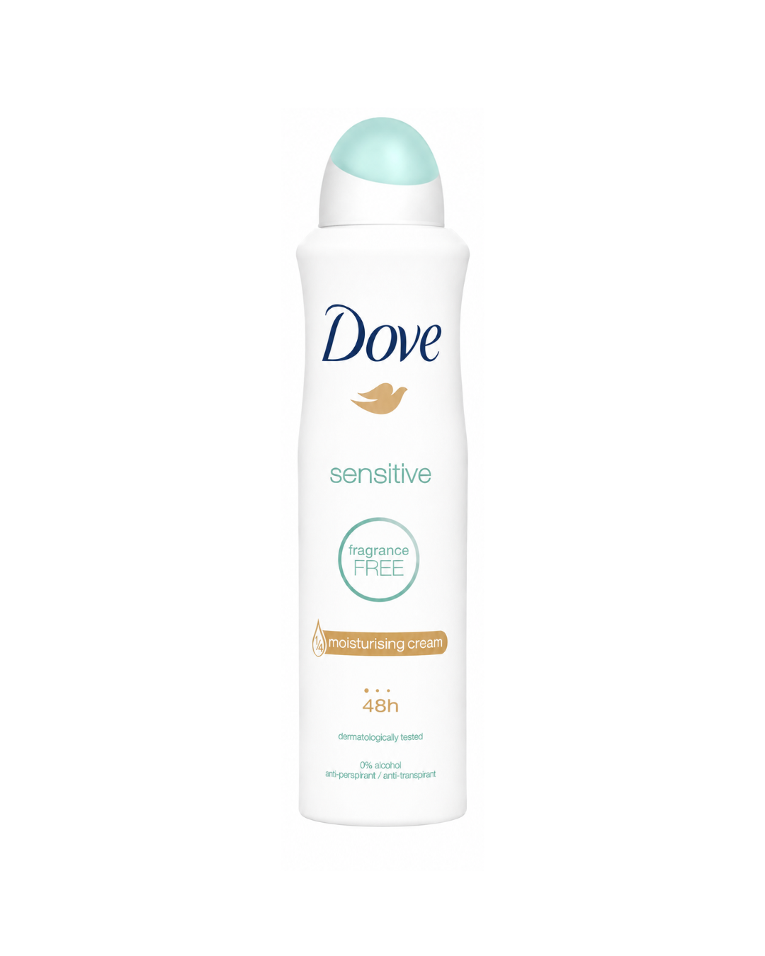 Dove sensitive skin care product on a white background