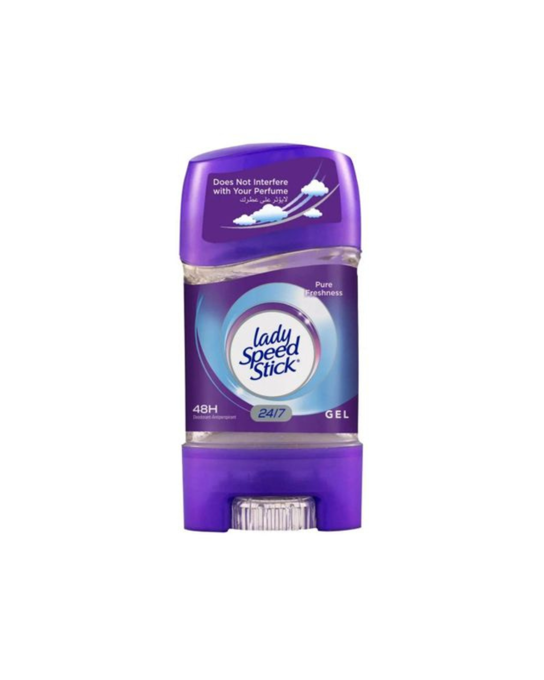 Purple Lady Speed Stick deodorant stick on a white background