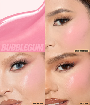 model with Huda Beauty pink Blush Filter Liquid Blush 4.5 ml soft-focus luminous liquid blush