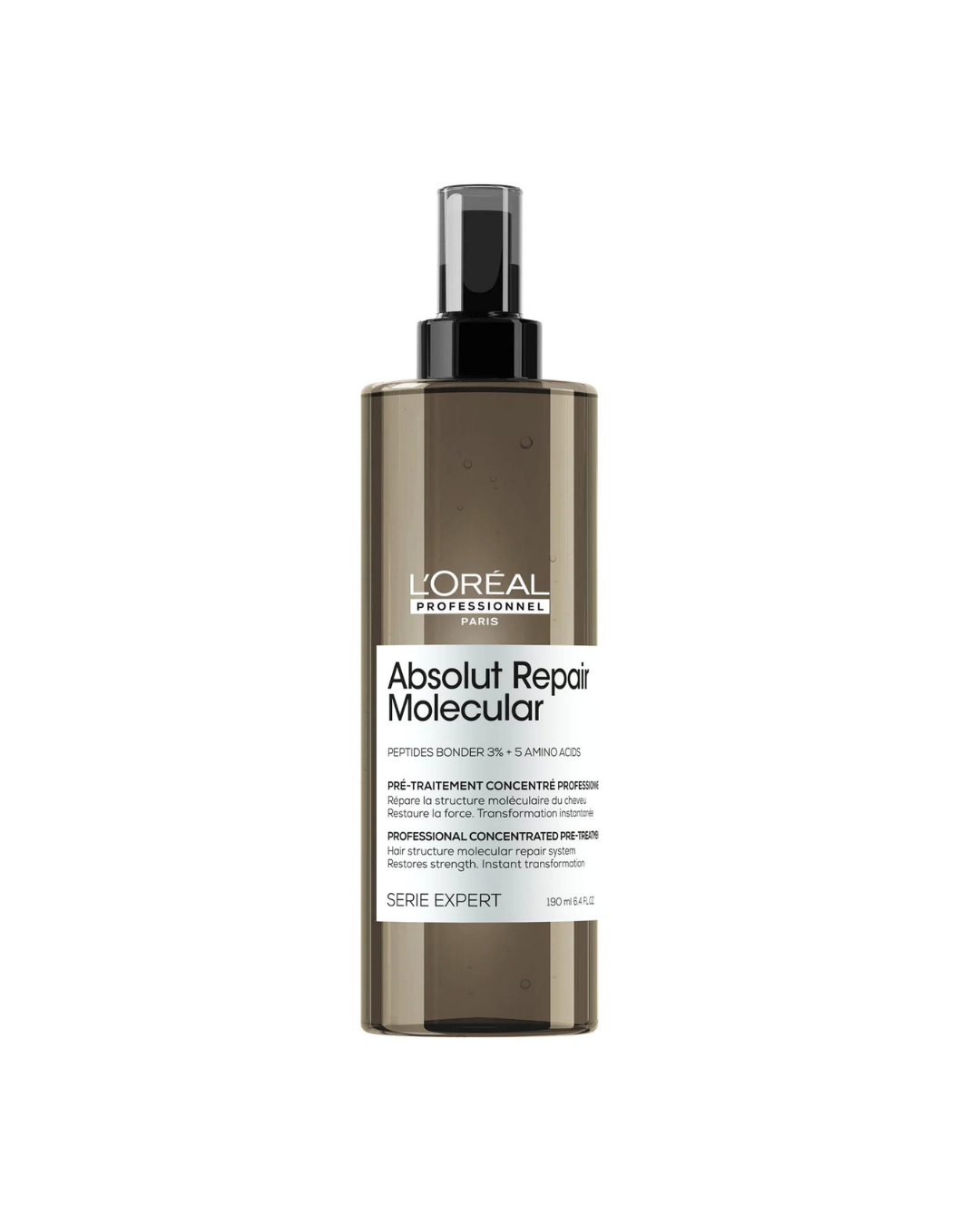 L'Oreal Absolut Repair Molecular hair treatment bottle on a white background