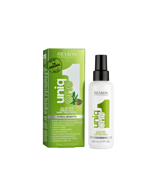 Revlon Uniq One hair care product packaging on a white background