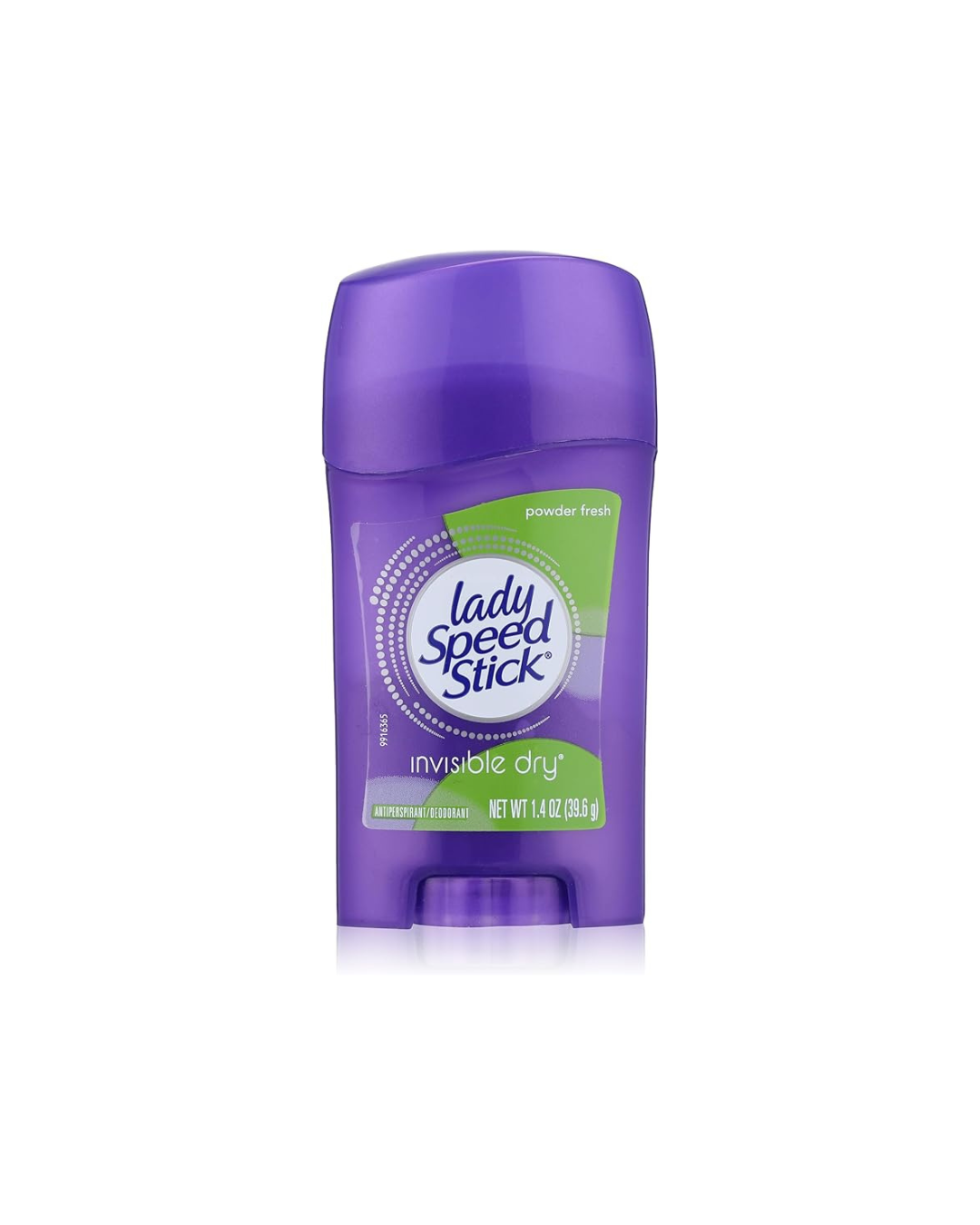 Purple deodorant stick with 'Ladys Speed Stick' branding on a white background
