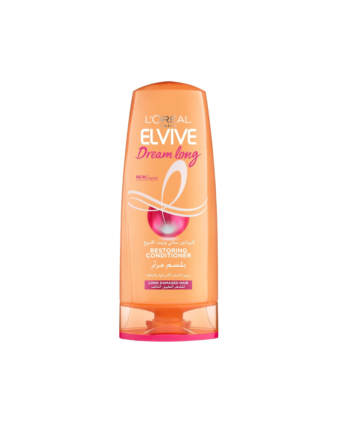 L'Oreal Elvive conditioner bottle on a white background