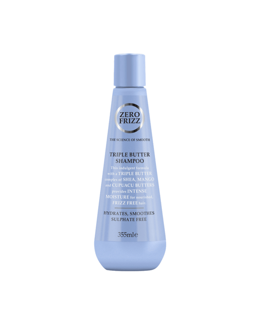 Zero Frizz shampoo bottle on a white background