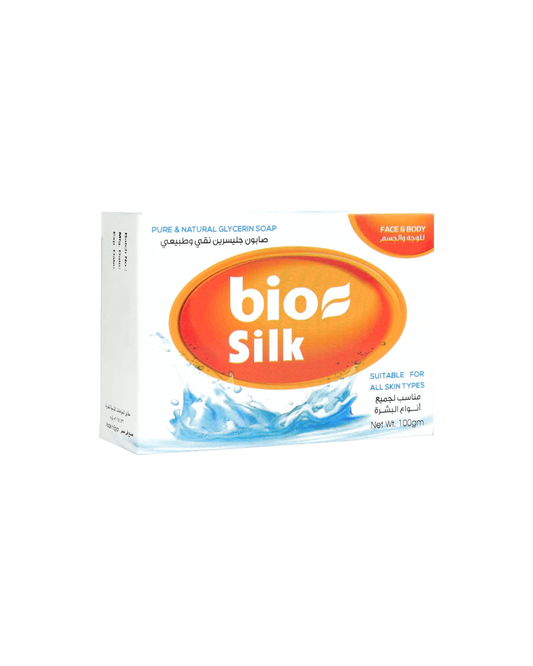Bio Silk soap packaging on a white background