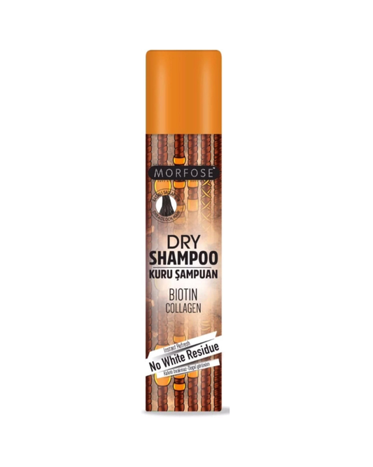 Morfose dry shampoo can on a white background