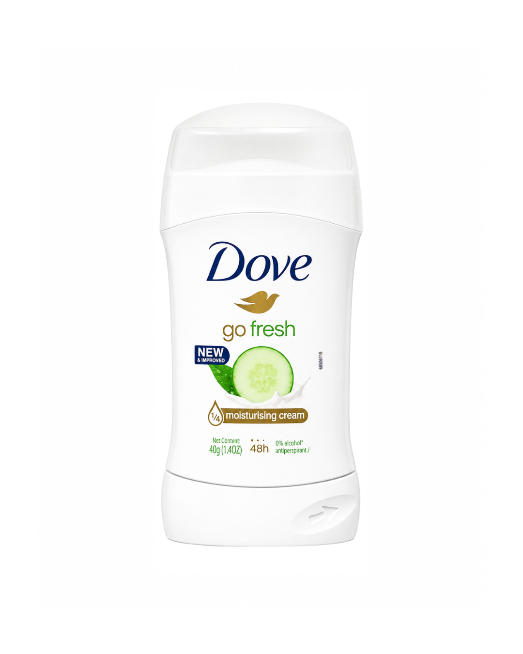 Dove go fresh deodorant stick on a white background