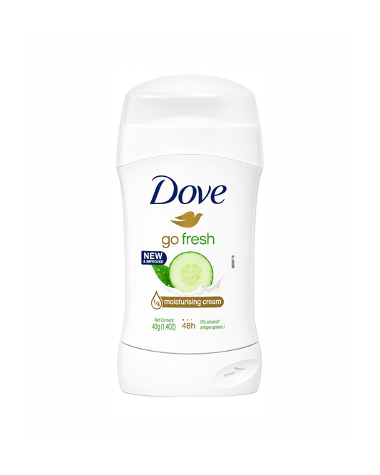 Dove go fresh deodorant stick on a white background