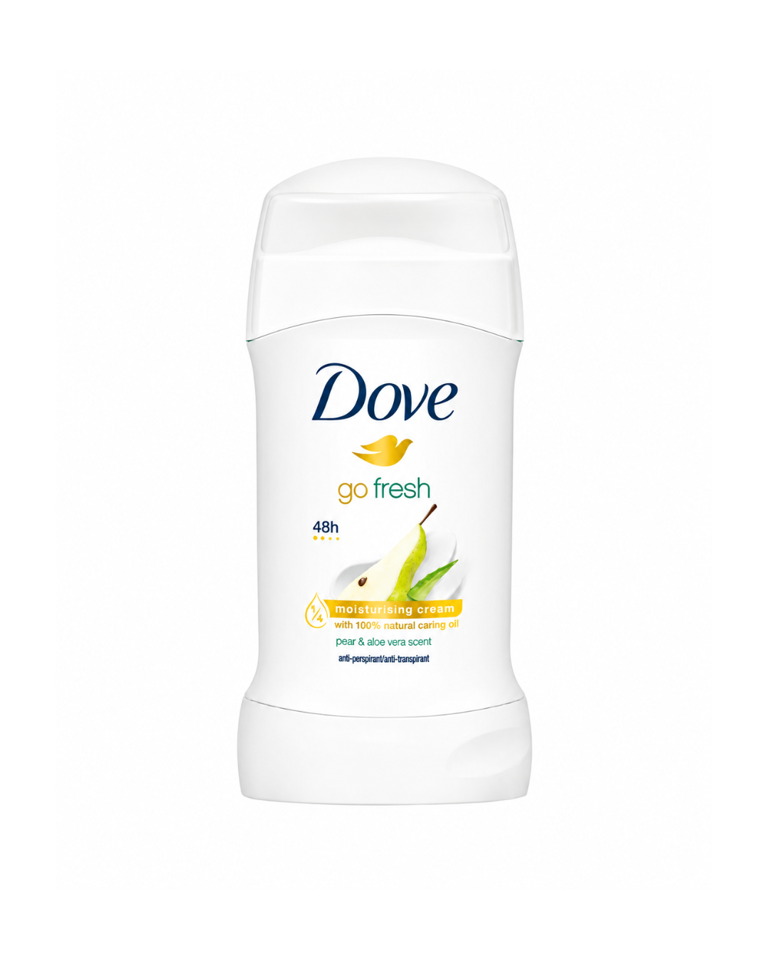 Dove go fresh deodorant stick on a white background