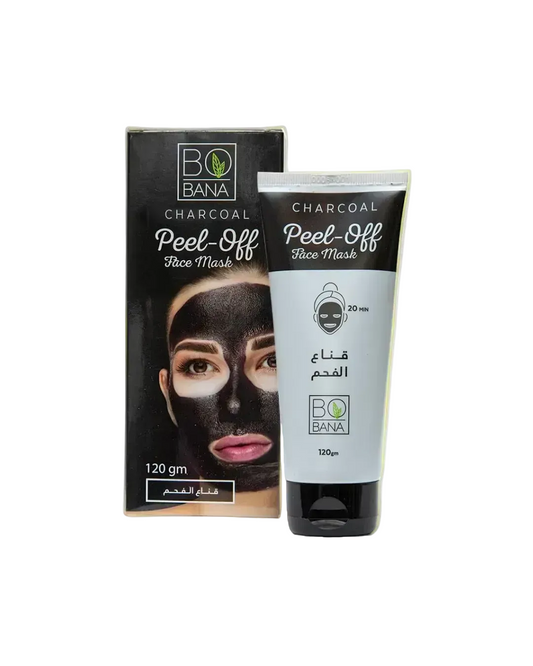 Bobana Charcoal Peel-Off Face Mask packaging and tube on a white background
