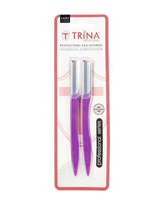 Trina professional eyebrow razors on a white background