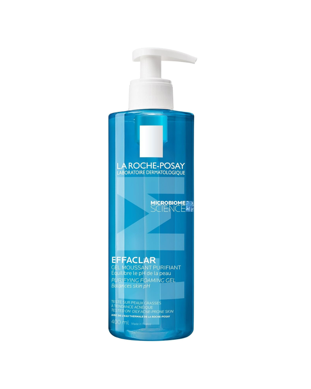 La Roche-Posay Effaclar cleanser bottle on a white background