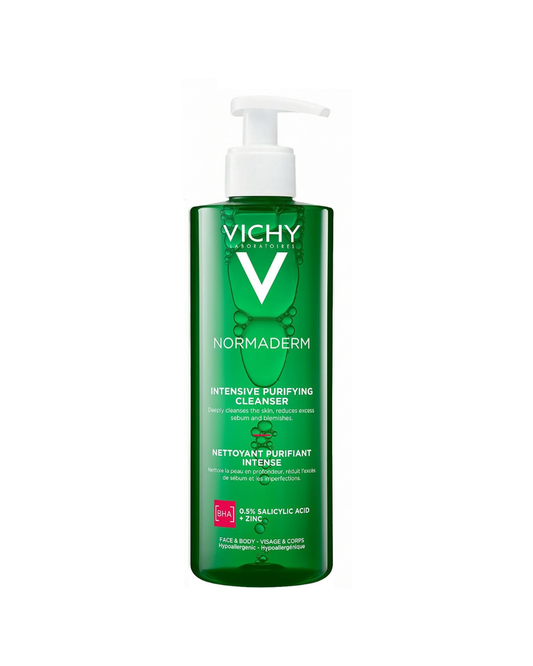 Vichy Normaderm Intensive Purifying Cleanser bottle on a white background