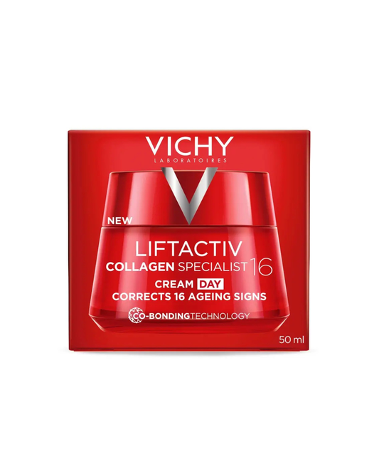 Vichy Liftactiv Collagen Specialist 16 cream packaging on a white background