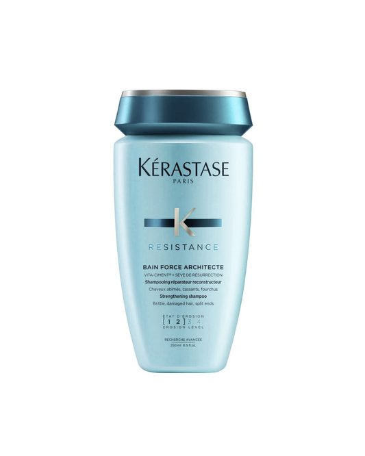 Kérastase Resistance shampoo bottle on a white background