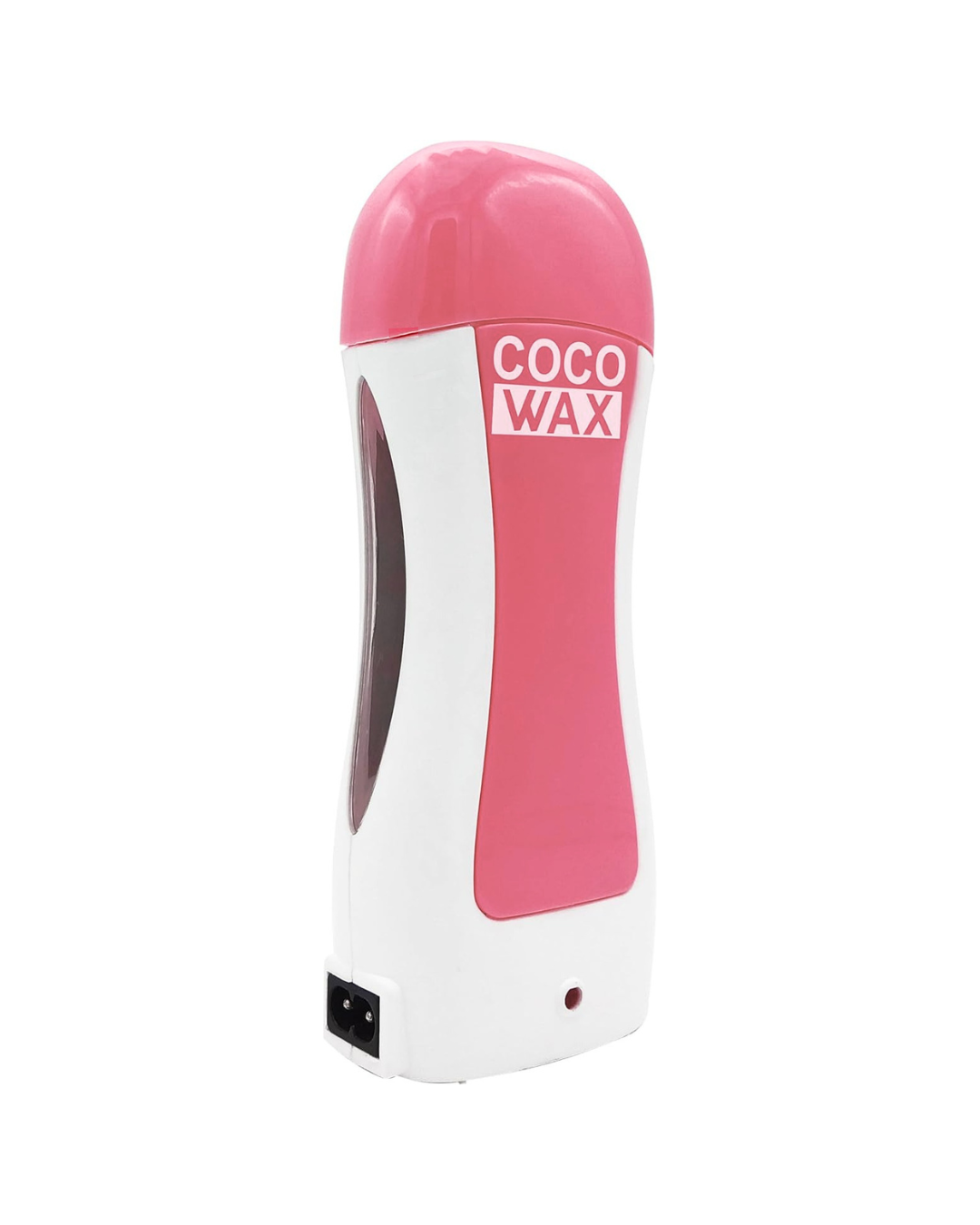 Pink and white COCO WAX device on a white background