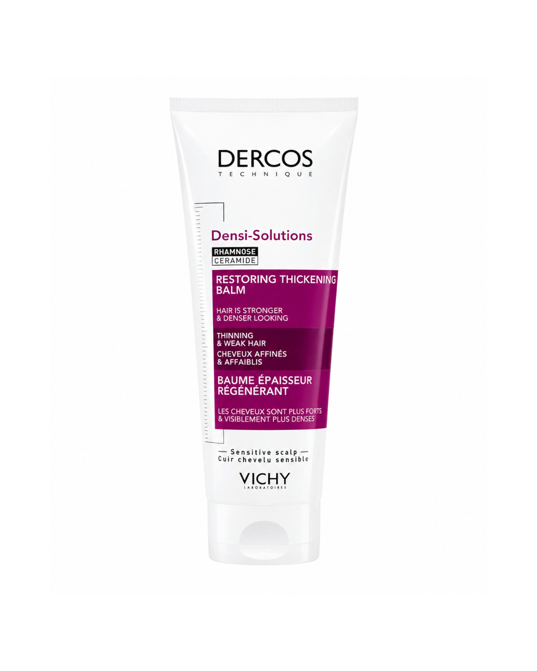 Vichy Dercos Densi-Solutions Restoring Thickening Balm on a white background