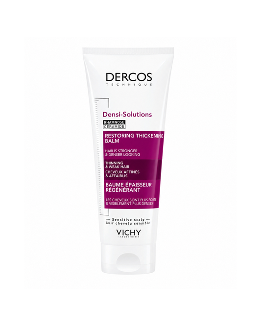 Vichy Dercos Densi-Solutions Restoring Thickening Balm on a white background
