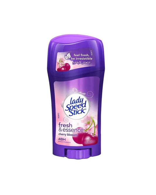 Purple Lady Speed Stick deodorant stick with cherry blossom flavor on a white background