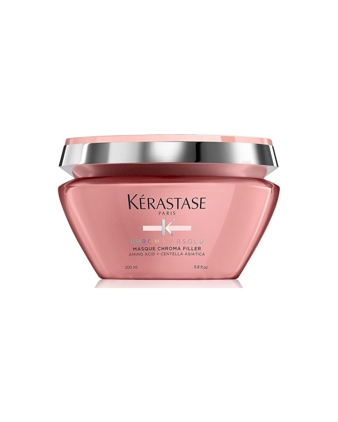 Kerastase hair mask jar on a white background