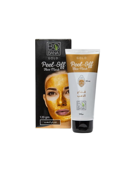 Bobana Gold Peel-Off Face Mask packaging with tube and box on a white background