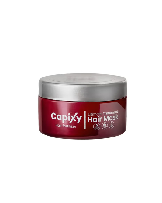 Capixy hair mask jar on a white background