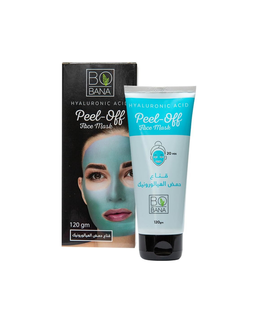 Bobana Peel-off face mask packaging with a tube and box on a white background