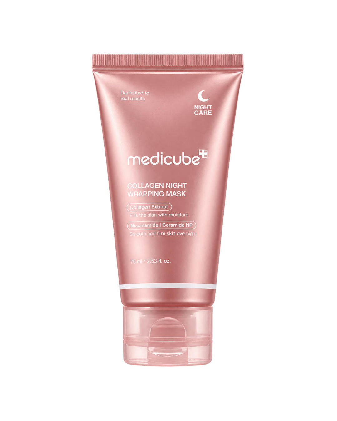 Medicube Collagen Night Wrapping Mask 75 ml overnight collagen face mask on white baclground