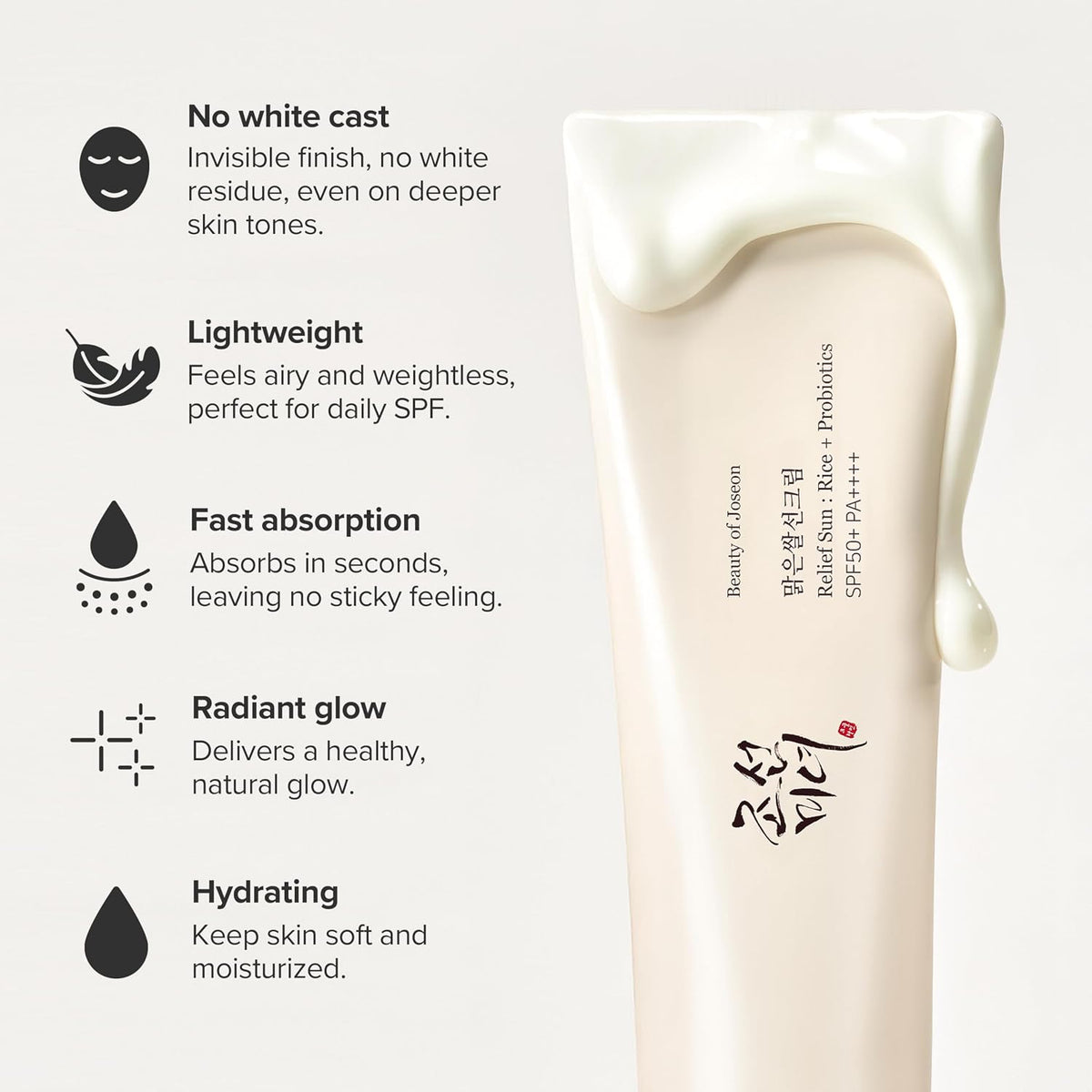 Beauty of Joseon Relief Sun Rice + Probiotics SPF50+ PA++++ 50 ml Korean sunscreen