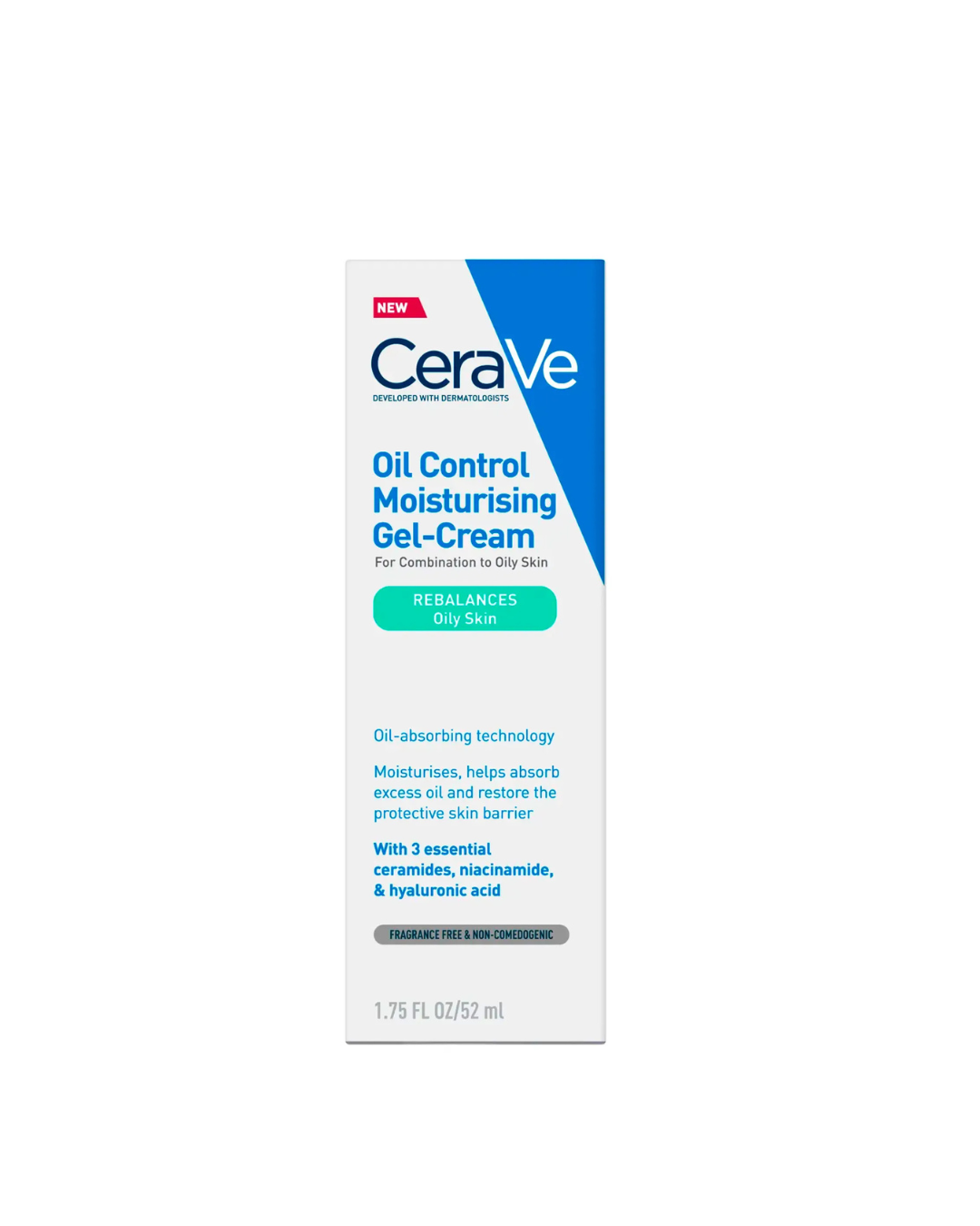 CeraVe oil control moisturizing gel-cream packaging on a white background