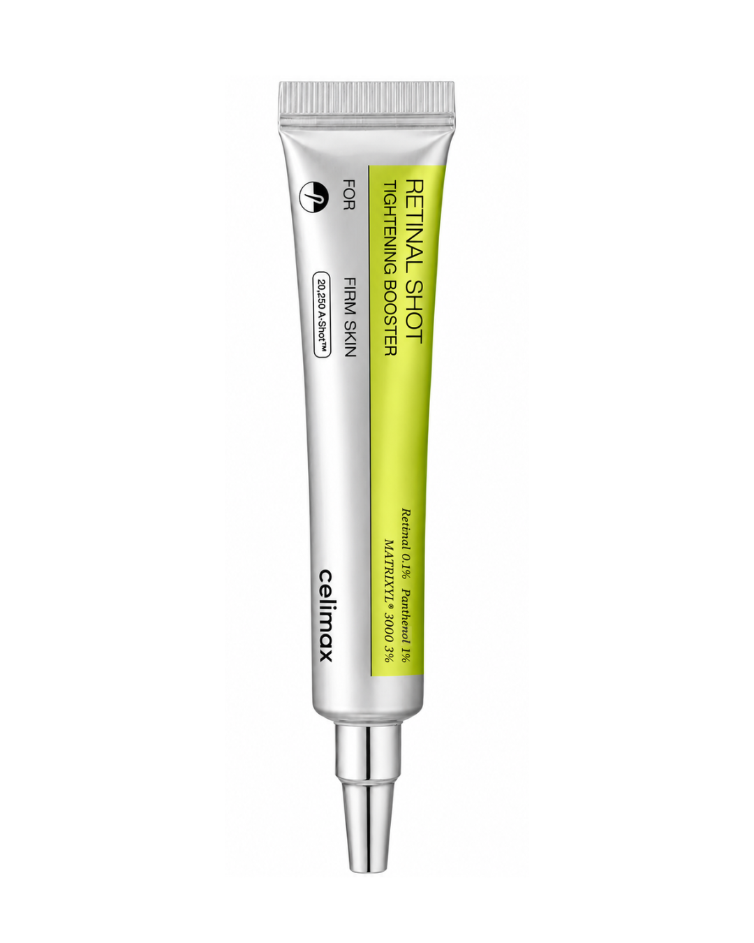 Celimax The Vita-A Retinal Shot Tightening Booster 15 ml retinal serum on white background