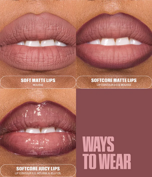 Lipstick shades on a brown background with 'Ways to Wear' text.