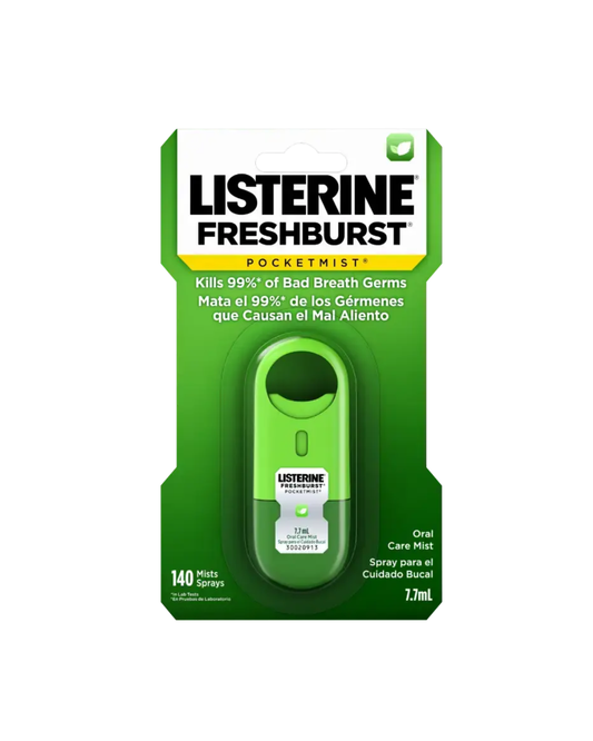 Listerine Freshburst Pocketmist packaging on a white background