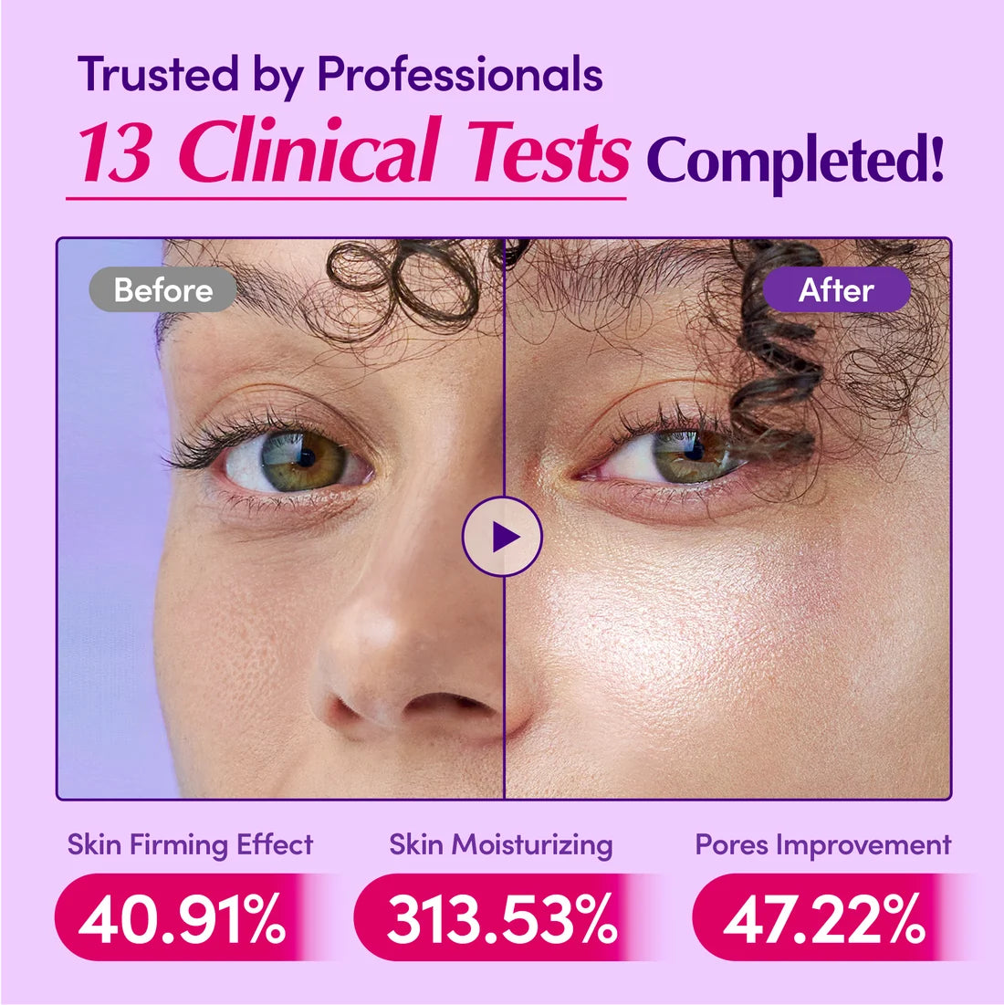 before and after EQQUAL BERRY Deep Cera Bakuchiol Plumping Serum 30 ml with ceramides and bakuchiol