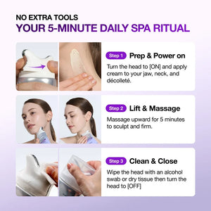 Step-by-step guide for a 5-minute daily spa ritual with product usage instructions.