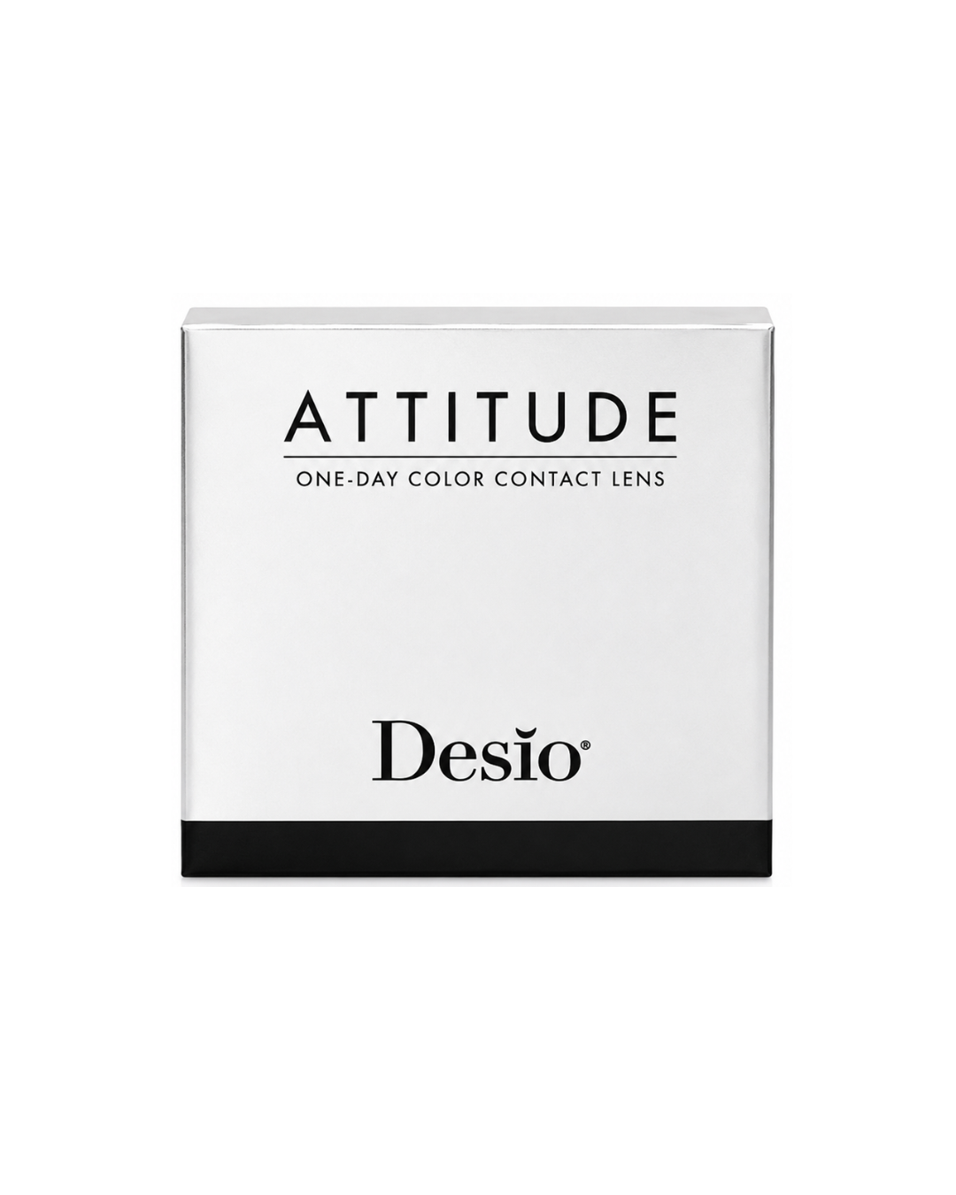 Desio Attitude one-day color contact lens packaging on a white background
