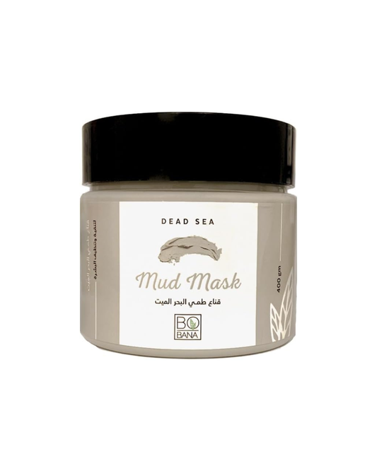Dead Bobana Sea Mud Mask jar with black lid and white label on a white background