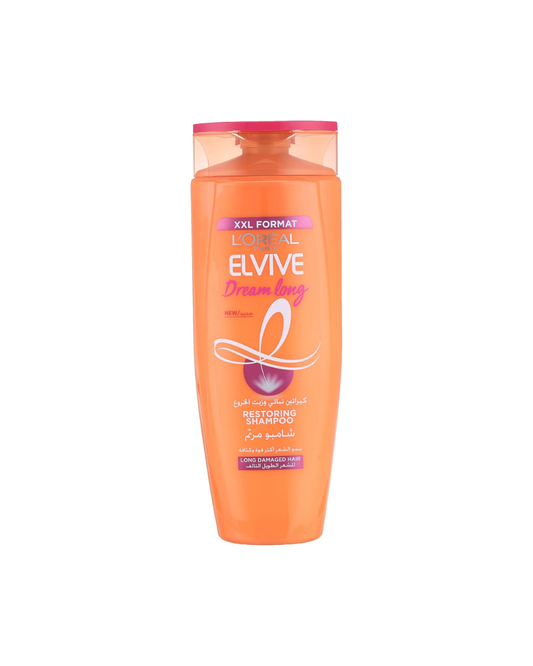 L'Oreal Elvive shampoo bottle on a white background
